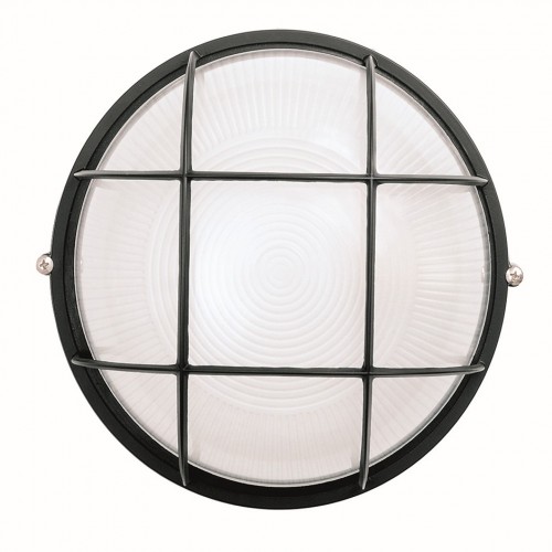 APLIQUE REDONDO REJILLA LUBECK 60W IP54 NEGRO E-27 60W 220V Luxform