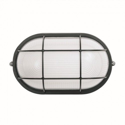 APLIQUE OVAL BREMEN 60W IP54 NEGRO E-27 60W 220V Luxform