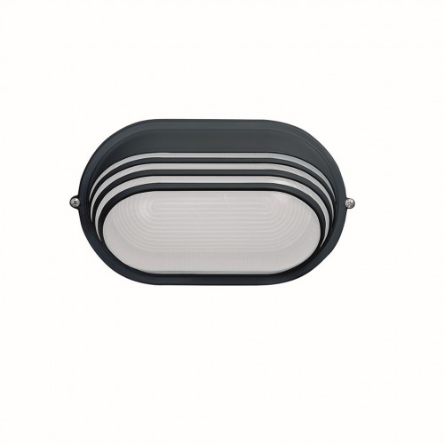 APLIQUE OVAL UPPSALA 60W IP54 NEGRO E-27 60W 220V Luxform