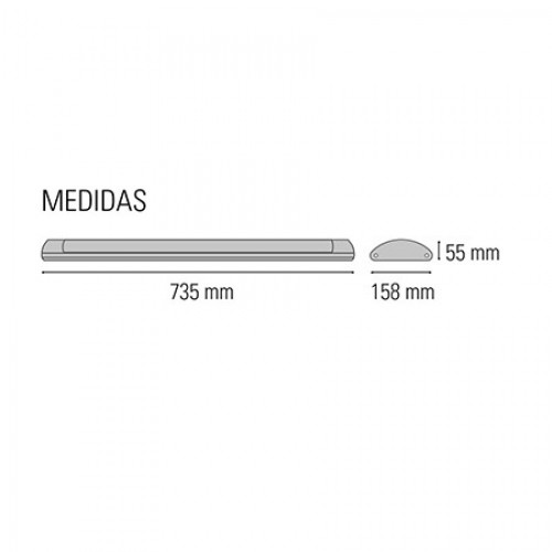REGLETA LED AMALTEA ALUMINIO ESPECIAL TECHO 2X9W 1800 LÚMENES LUZ FRÍA 220-240V/50-60Hz Simon
