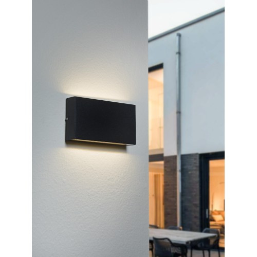 Aplique exterior Bern LED 12W 220V negro Luxform