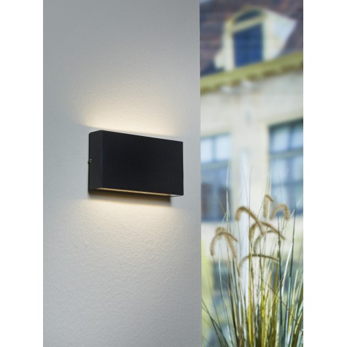 Aplique exterior Bern LED 12W 220V negro Luxform