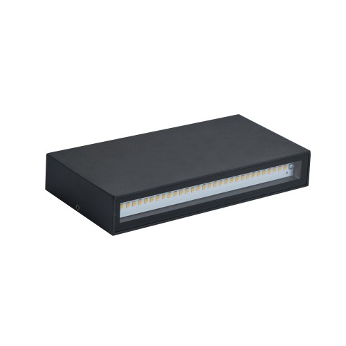 Aplique exterior Bern LED 12W 220V negro Luxform