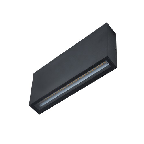 Aplique exterior Bern LED 12W 220V negro Luxform