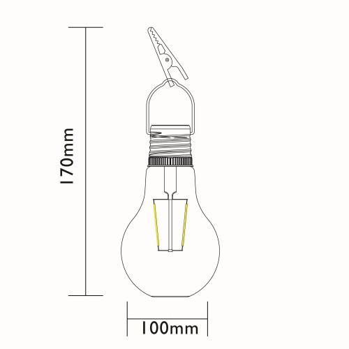 BOMBILLA SOLAR CRISTAL FILAMENTO LUXFORM