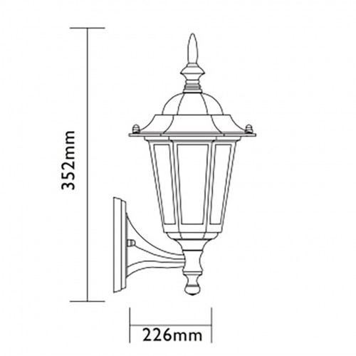 APLIQUE ASCENDENTE ORLANDO NEGRO E-27 60W 220V Luxform