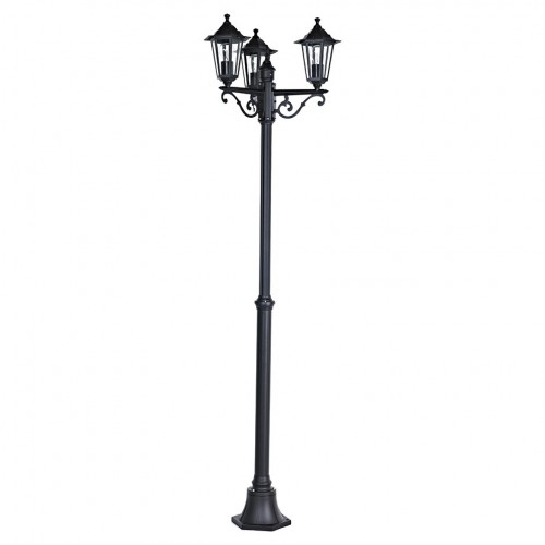 FAROL ORLANDO 3 LÁMPARAS 2,17M NEGRO E-27 3x60W 220V Luxform