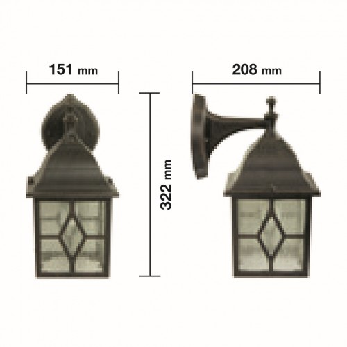 Aplique Descendiente Minneapolis E27 Luxform