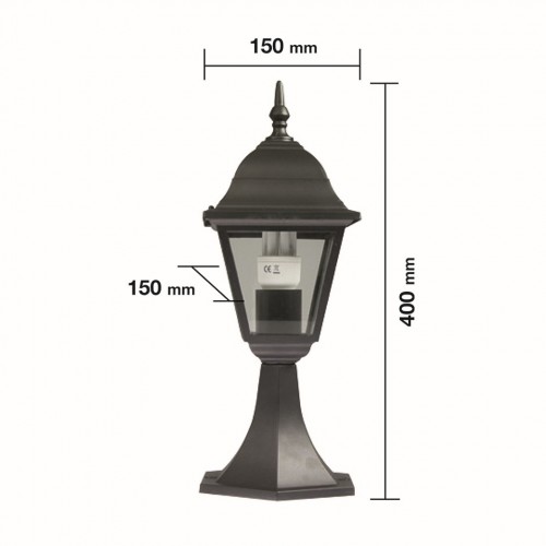 Farola Sobremuro Colorado Negro Luxform