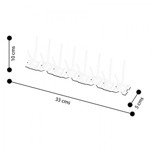 AHUYENTADOR PALOMAS 3 TIRAS 330X45X105MM PLÁSTICO COATI