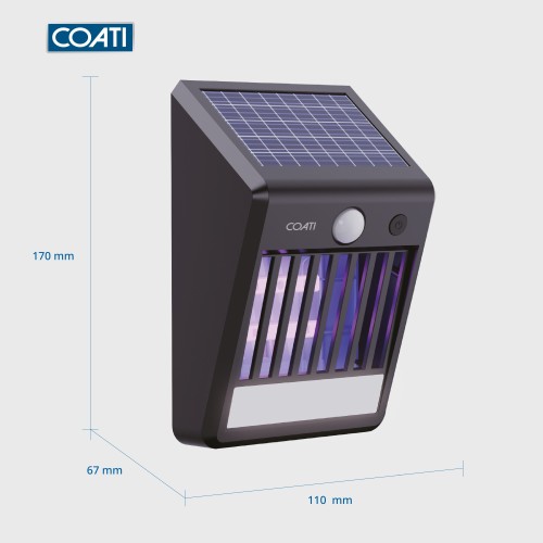 LUZ PARED MATA MOSQUITOS CON SENSOR PIR COATI