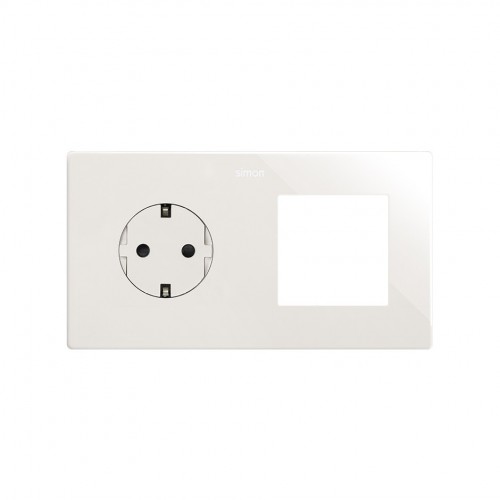 Kit 2 elementos hueco + Clean Schuko Blanco