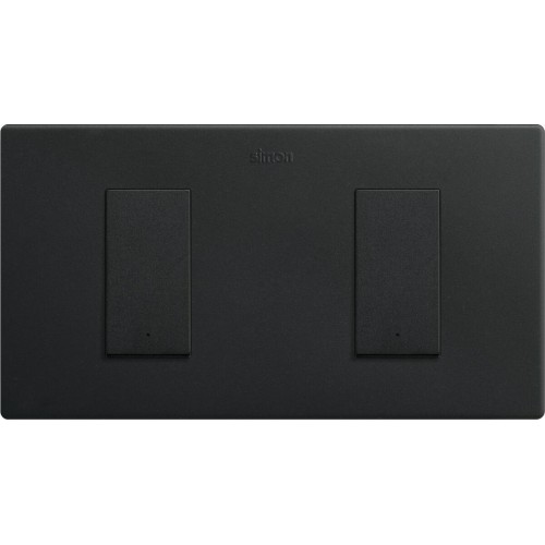 Kit de 2 elementos Conmutador Pulsante 10 Ax Negro Mate