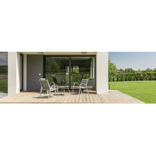 Pulsador monobloc IP55 10 AX 250V~ con sistema de embornamiento rápido gris Simon Aqua