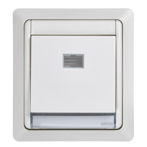 Conmutador monobloc IP55 10AX 250V~ blanco Simon Aqua