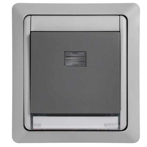 Conmutador monobloc IP55 10AX 250V~ gris Simon Aqua
