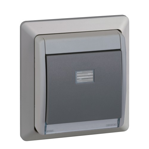 Conmutador monobloc IP55 10AX 250V~ gris Simon Aqua