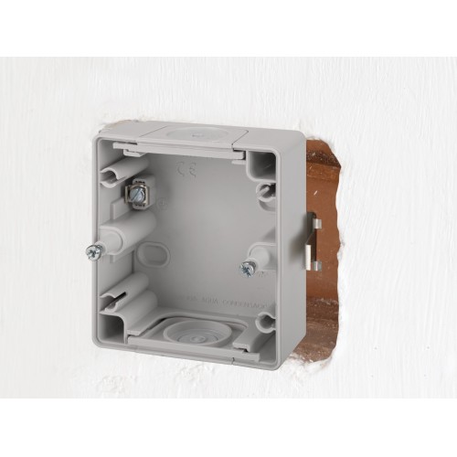 Conmutador monobloc IP55 10AX 250V~ gris Simon Aqua