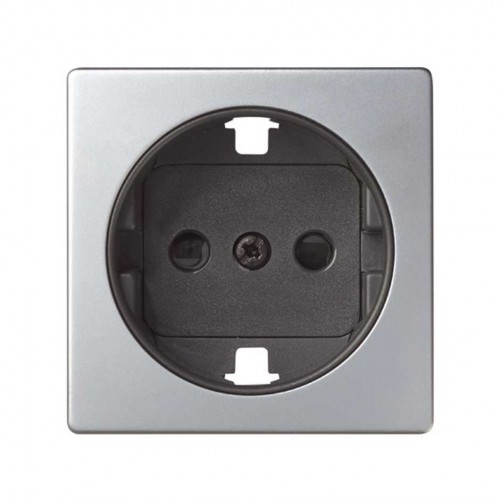 BASE ENCHUFE 2P+TT ALUMINIO