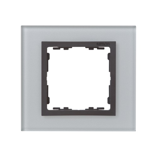 Marco para 1 elemento cristal gris interior grafito Simon 82 Nature