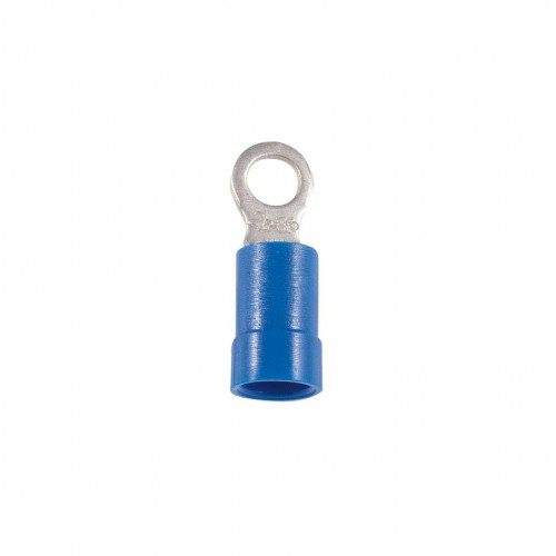 TERMINAL REDONDO PREAISLADO 2'5MM² Ø3'7MM 10 UNIDADES AZUL Simon Brico