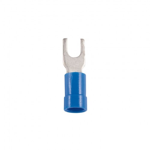 TERMINAL HORQUILLA PREAISLADO 2'5MM² Ø3'7MM 10 UNIDADES AZUL Simon Brico