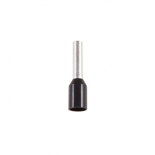 PUNTERA PLATEADA PREAISLADA 1,5MM² Ø8MM 10 UNIDADES NEGRO Simon Brico