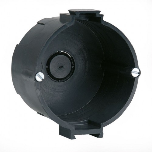 CAJA DE EMPOTRAR EMPALME UNIVERSAL ENLAZABLE REDONDA Ø65X70MM NEGRA Simon Brico