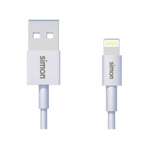 CABLE LIGHTNING - USB A BLANCO 1M SIMON