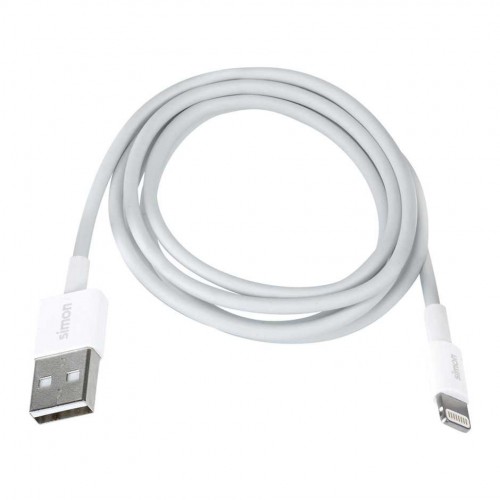 CABLE LIGHTNING - USB A BLANCO 1M SIMON