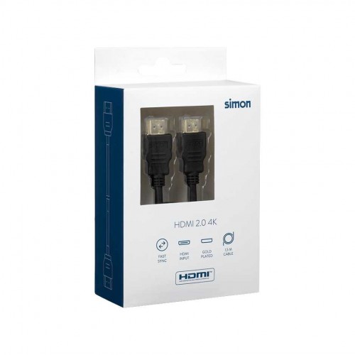 CABLE HDMI 2.0  A - A NEGRO 1,5M SIMON