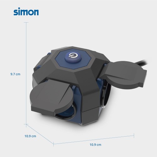 PROLONGADOR EXPERT 1,4M H07RN-F 3G1.5MM² 16A 230V~ NEGRO/AZUL SIMON