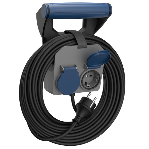 PROLONGADOR DE PARED EXPERT 10M H05RR-F 4G1.5MM² 16A 230V~ NEGRO/GRIS/AZUL SIMON