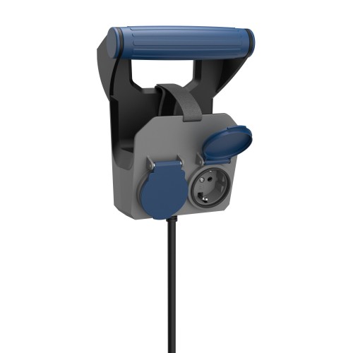 PROLONGADOR DE PARED EXPERT 10M H05RR-F 4G1.5MM² 16A 230V~ NEGRO/GRIS/AZUL SIMON