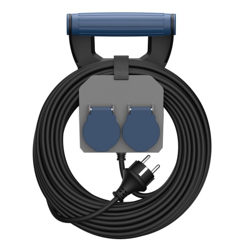 PROLONGADOR DE PARED EXPERT 10M H05RR-F 4G1.5MM² 16A 230V~ NEGRO/GRIS/AZUL SIMON