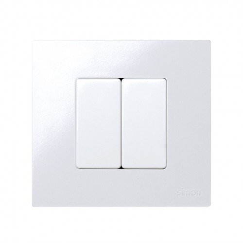 Interruptor unipolar 10 AX 250V~ de medio elemento con sistema de embornamiento rápido blanco Simon 27 Play