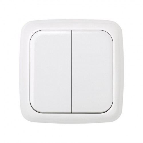 Grupo de 2 interruptores 10 AX 250V~ con sistema de embornamiento rápido blanco Simon 31