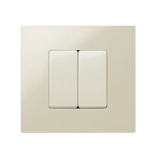 Interruptor unipolar 10 AX 250V~ de medio elemento con sistema de embornamiento rápido marfil Simon 27 Play