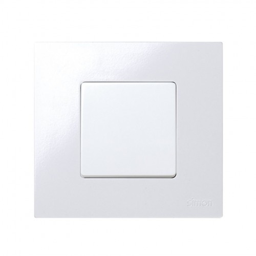 Marco compacto para 1 elemento blanco con bastidor Simon 27 Play