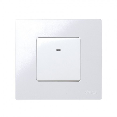 Pulsador neutro 10 A 250V~ con luminoso incorporado y sistema de embornamiento rápido blanco Simon 27 Play