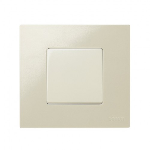 Marco compacto para 1 elemento marfil con bastidor Simon 27 Play