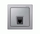 Toma telefónica monobloc con 6 contactos RJ12 aluminio Simon 73 Loft