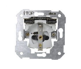 Base de enchufe schuko con doble cargador USB tipo A 10,5W Simon 75