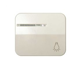 Tecla individual con visor ygrabado luz para pulsador marfil Simon 75