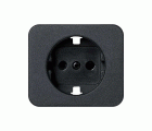 Tapa con dispositivo de seguridad para la base de enchufe schuko grafito Simon 75