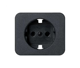 Tapa con dispositivo de seguridad para la base de enchufe schuko grafito Simon 75