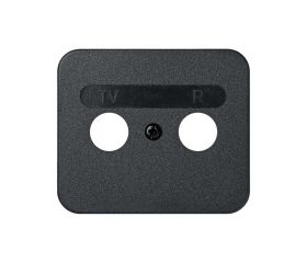 Placa para tomas inductivas de R-TV grafito Simon 75