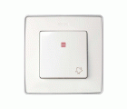 Pulsador 10 A 250V~ con luminoso incorporado y sistema de embornamiento rápido