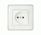 Base de enchufe bipolar 16 A 250V~ con sistema de embornamiento a tornillo