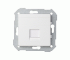 Placa de voz y datos plana con guardapolvo para conector RJ45 blanco mate Simon 82 Concept